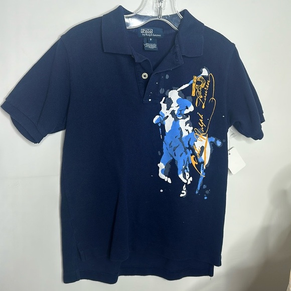 Polo Ralph Lauren boys size 5 polo with graphic EUC - Picture 1 of 3